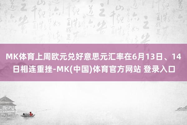 MK体育上周欧元兑好意思元汇率在6月13日、14日相连重挫-MK(中国)体育官方网站 登录入口