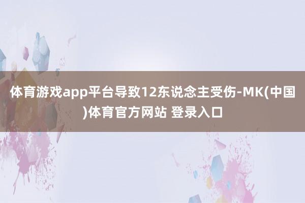 体育游戏app平台导致12东说念主受伤-MK(中国)体育官方网站 登录入口